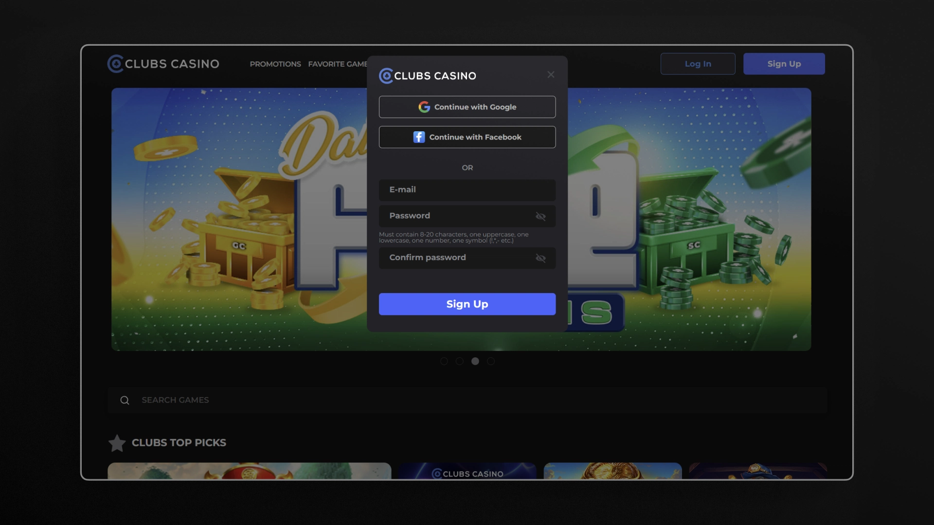 image How to Sign Up at Clubs casino