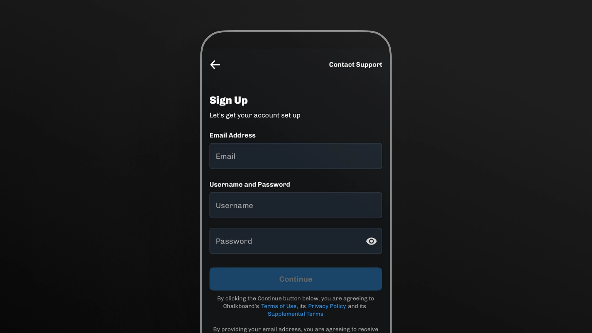 image How to Sign Up at Chalkboard