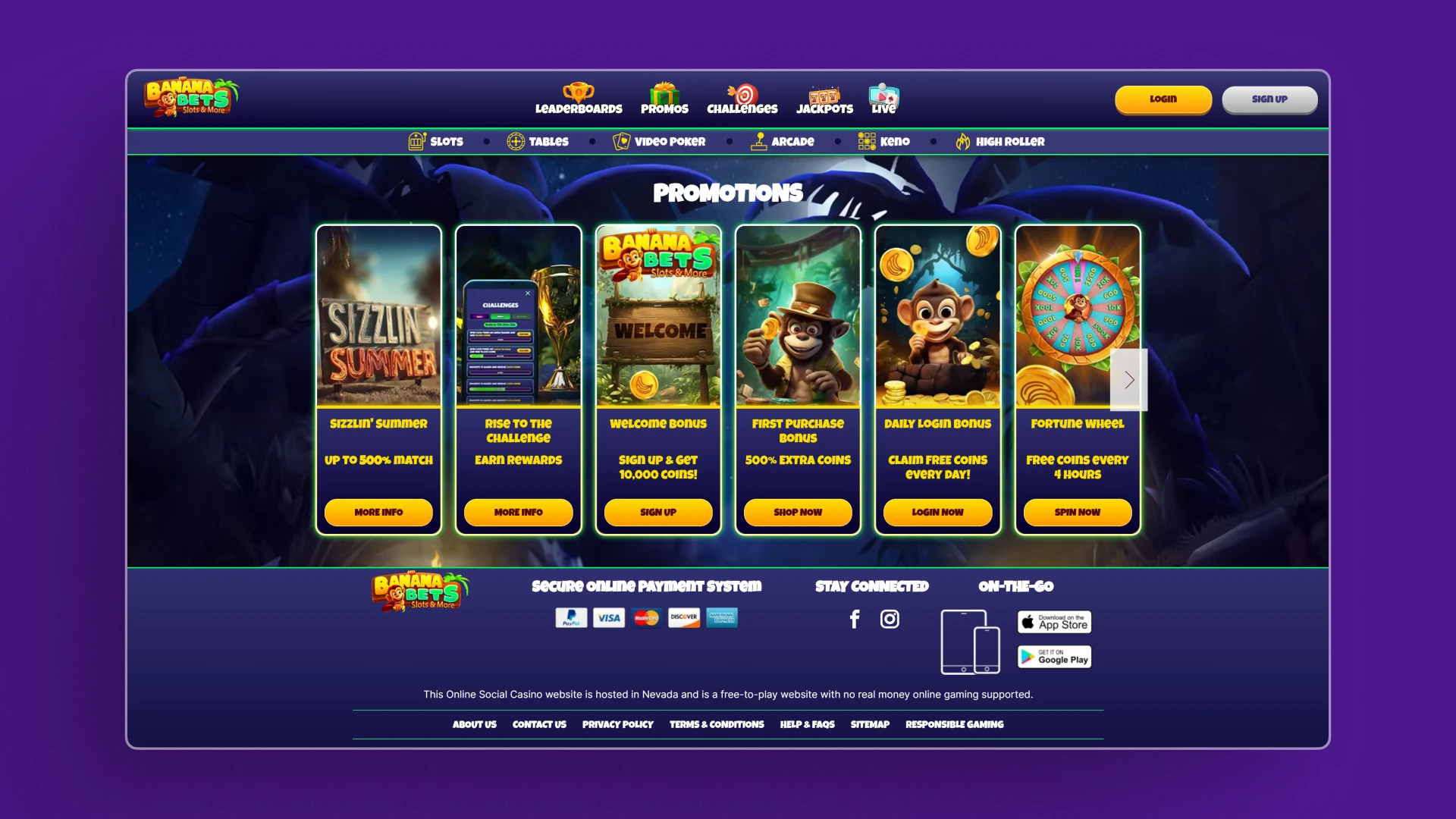 screenshot bonus Banana Bets