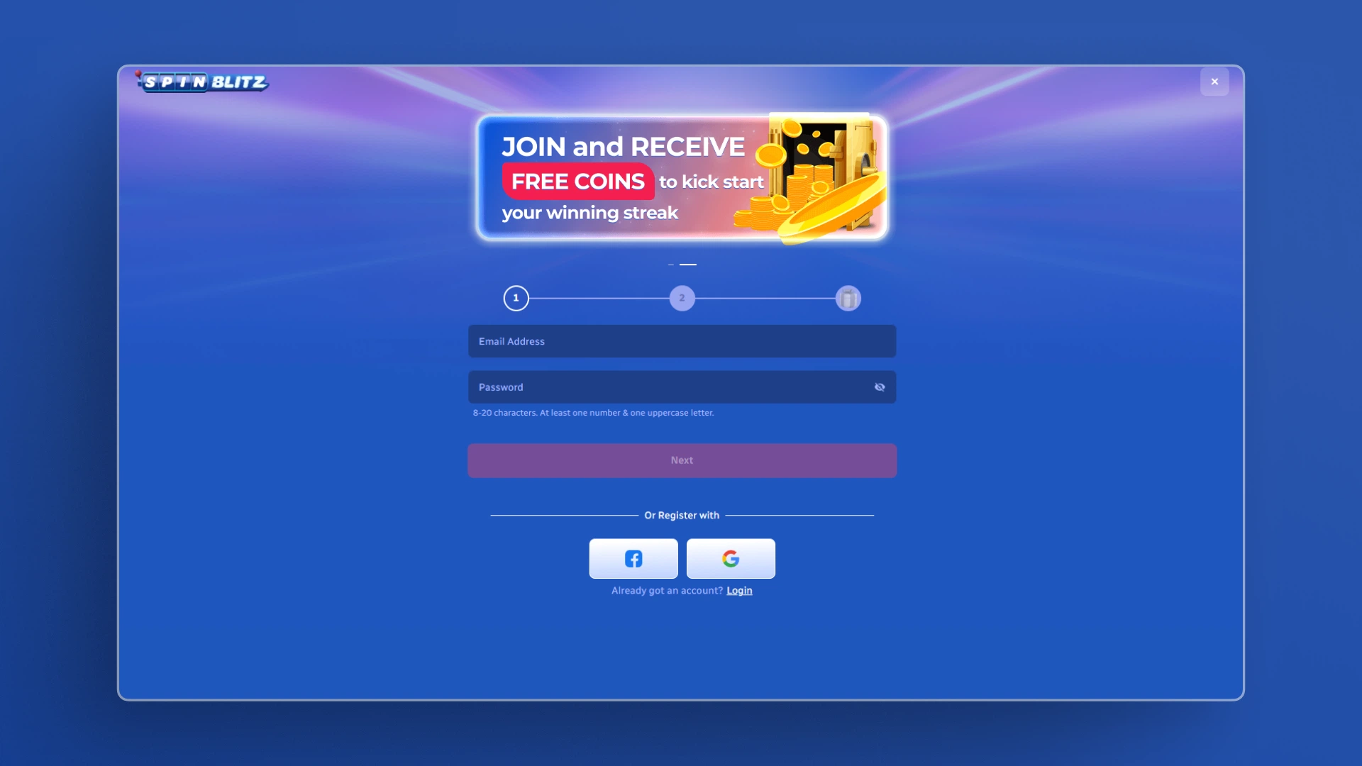 image How to Sign Up at SpinBlitz casino