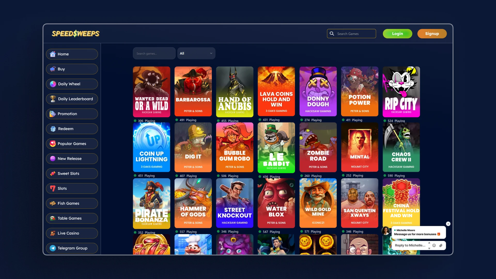 image SpeedSweeps casino games