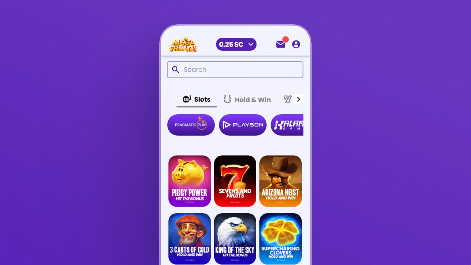 image mobile App Mega Frenzy casino